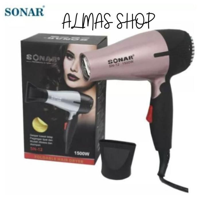 Sonar  Sèche-cheveux pliable, séchoir à 2 forces de séchage multicolore