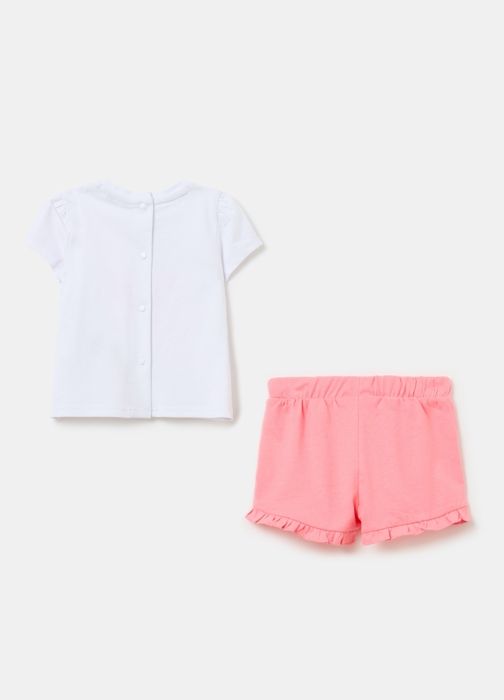 Ensemble T-shirt et shorts - Marque inconnue - Imprimé fraises - Coton bio - Taille élastique - Volants - Marjane Mall - Image 2