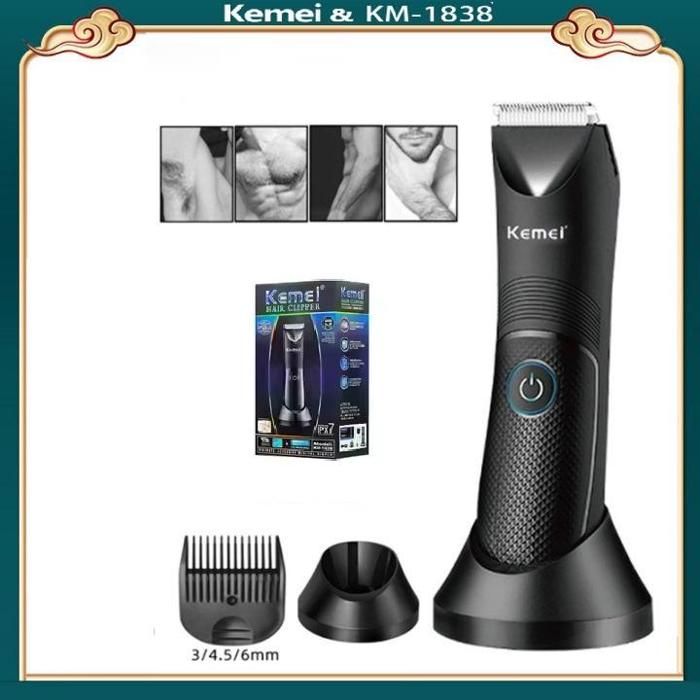 kemei Tondeuse electrique multifonction pour le corps hygiène ultime rasage km-1838