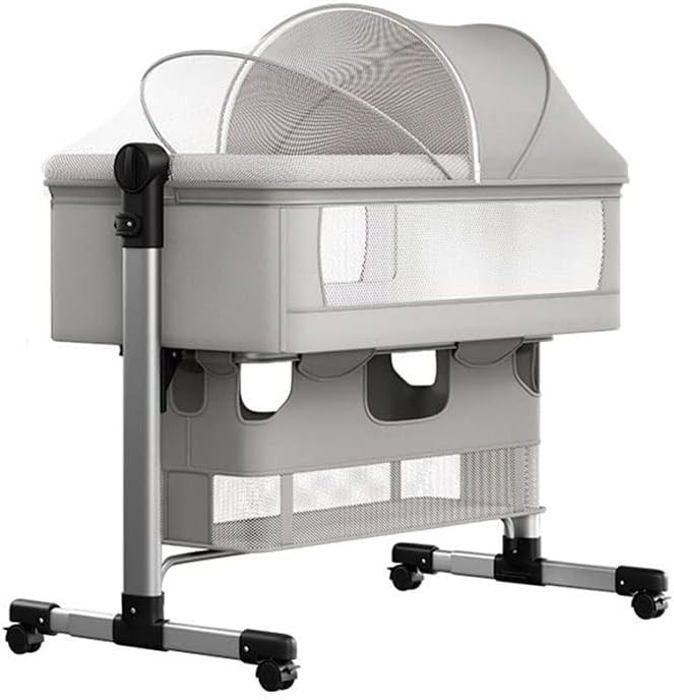 Lit bébé Cododo avec moustiquaire + Panier GRIS