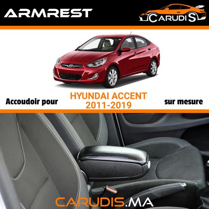 Accoudoir voiture - Hyundai Accent - Réglable - Espace de rangement - Matériau durable