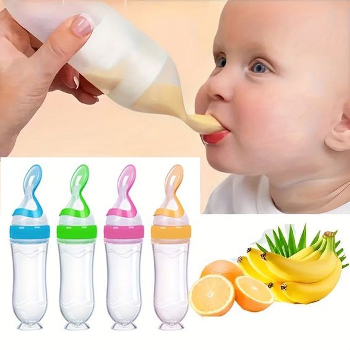 Biberon Cuillère d'Alimentation Pratique - Rose