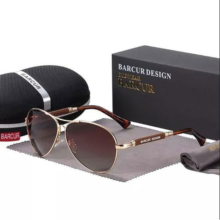 Lunettes de soleil - BARCUR - R-80-09 - Polarisées - Protection catégorie 3 - Métal noir