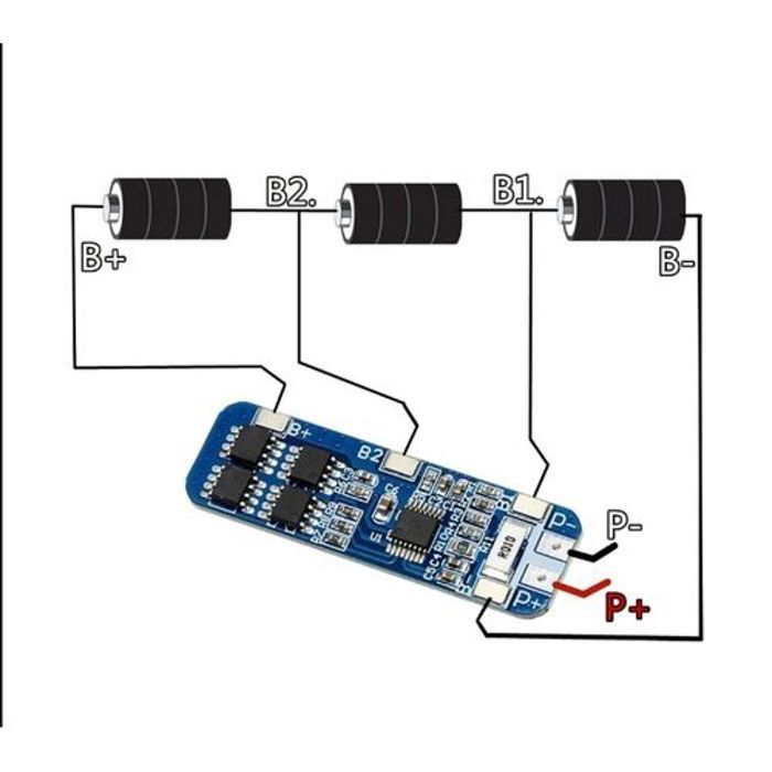 AGATRONIC 12.6V BMS 3S 10A 18650 Panneau de protection de batterie au lithium