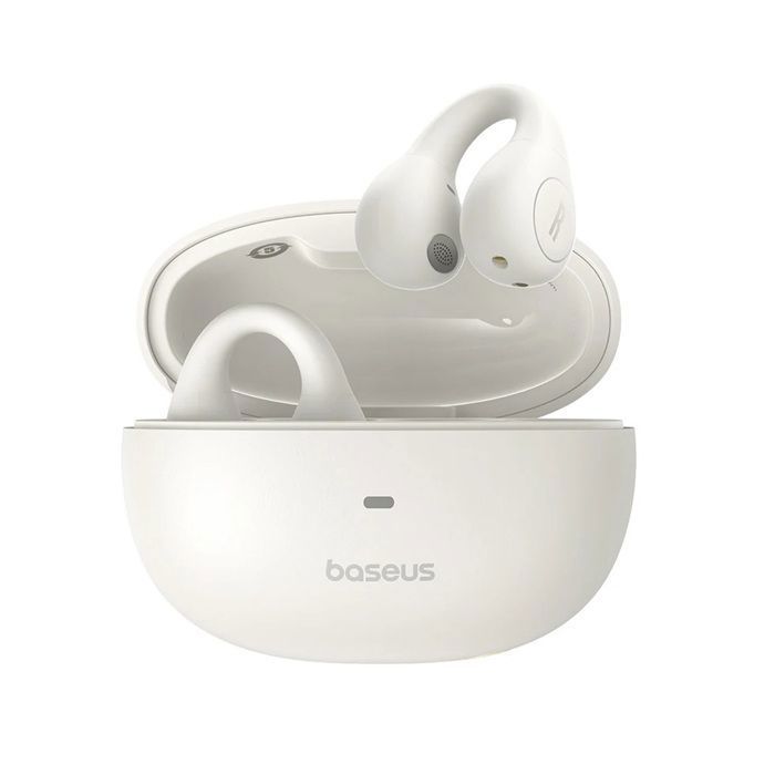 Écouteurs sans fil AirGo AS01 (A00069101223-00) pour le sport, Bluetooth 5.3, réduction du bruit, 2 micros ENC Baseus blanc
