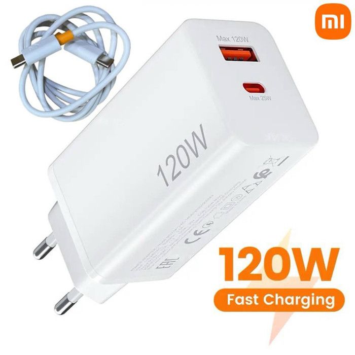 Chargeur Xiaomi 120watt 2ports USB type-C