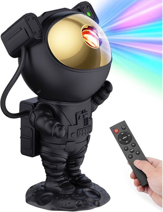 Astronaute Projecteur Galaxy Night Light – Veilleuse avec Nébuleuse, Minuterie et Télécommande