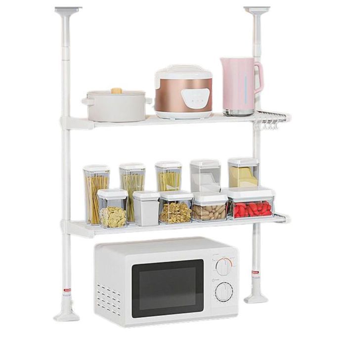 Meuble de Rangement Cuisine – Étagère à Épices Réglable avec Tige Télescopique,