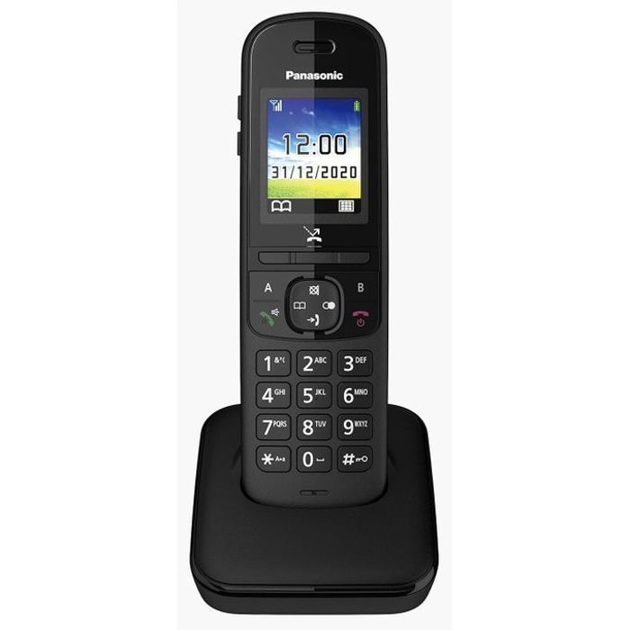 Panasonic KX-TGH710 Telephone sans fil avec écran couleur, mains libres résistant aux chocs design minimaliste élégant Slim
