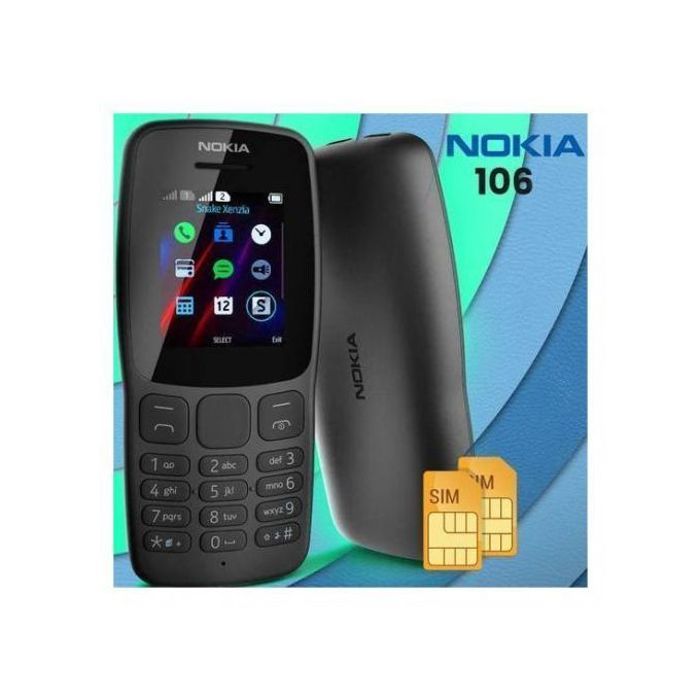 Nokia 106 - Radio FM DOUBLE SIM LED LAMPE -Mèmoire de 2000 Contacts