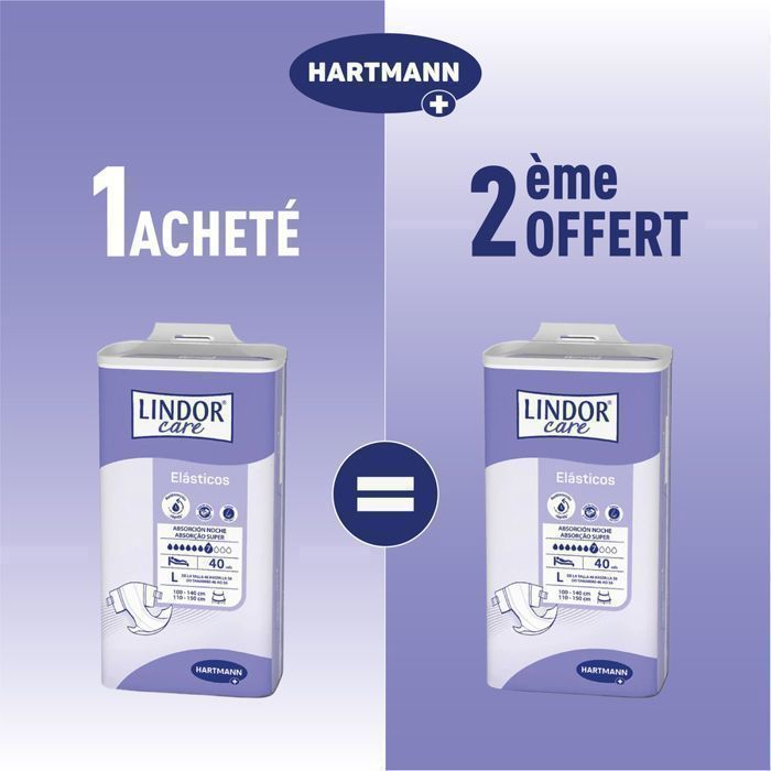 Hartmann - Couches Adultes LINDOR CARE ELASTIC 7g - Taille L