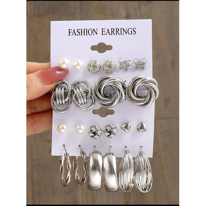 11 paires boucles d'oreilles avec fausses perle