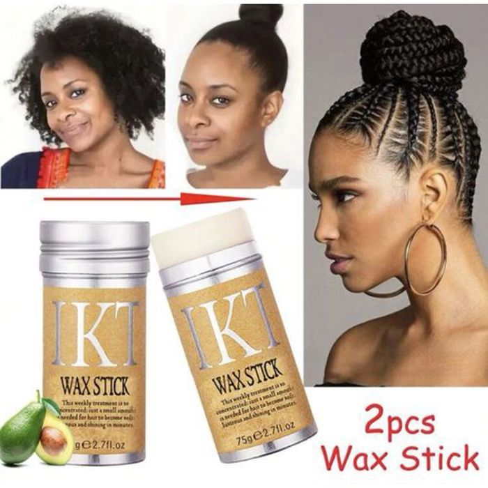 2 pieces Bâton De Cire Coiffante Pour Cheveux ,Wax Stick Pour Perruques Et Baby Hair