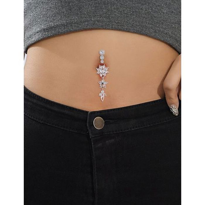 Piercing Nombril à zircone - cubique