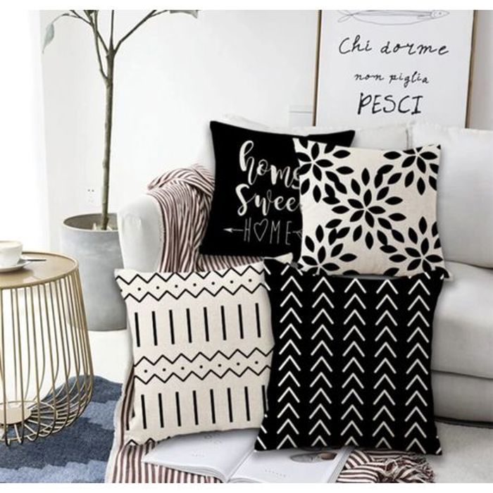 4 pièces Artistique coussin -Taies D'Oreiller Pour Canapé