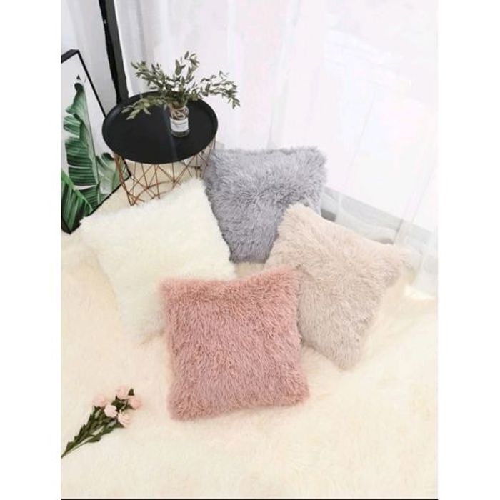 4 Pièces Housse de coussin en tissu duveteux sans bourre 45 x 45 cm