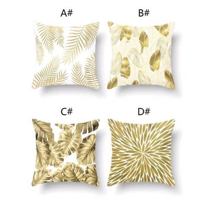 4 Pièces Housse de coussin lombaire à motif géométrique sans bourre 45 x 45 cm
