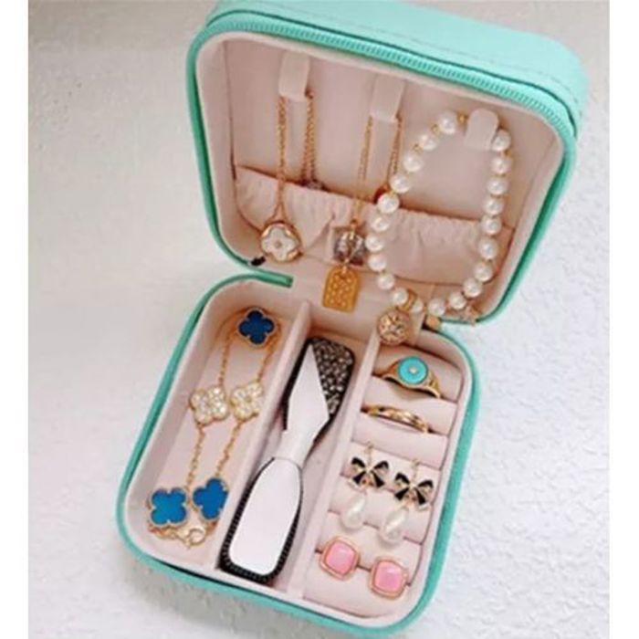 Boîte de rangement des bijoux multi-usages, mini boite de bijoux portable de voyage