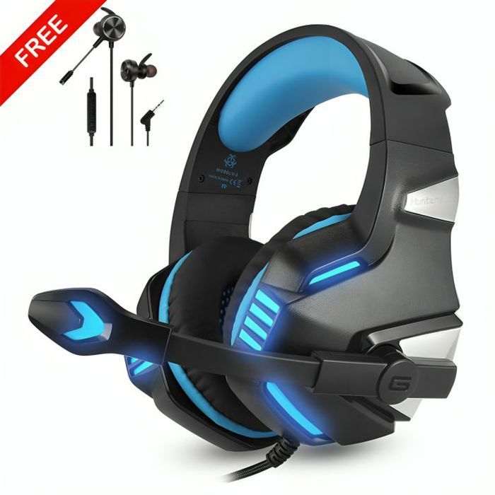 Casque Gamer - PRO - V-3 - Son haute fidélité - Micro flexible - Résistant aux éclaboussures