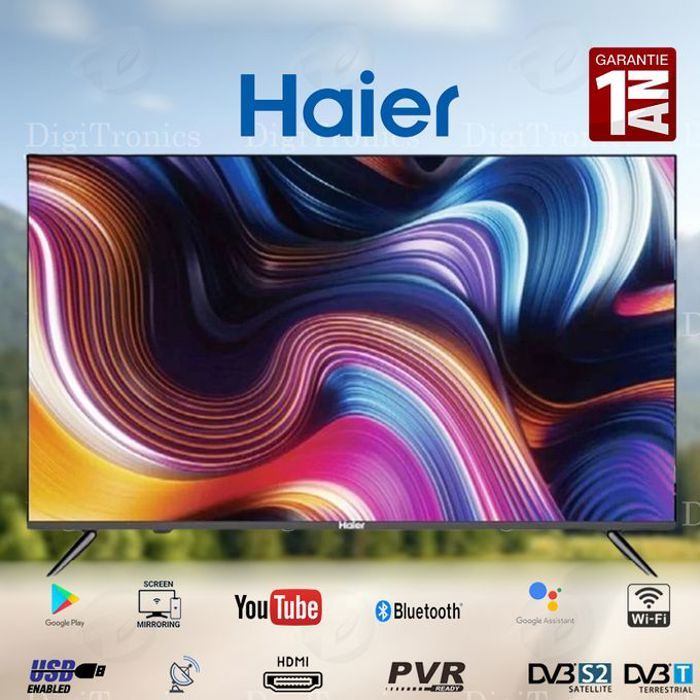 HAIER Smart TV 55" Android™ officielle 4K UHD - Google Assistant™ - Bluetooth™ - 55K66UG
