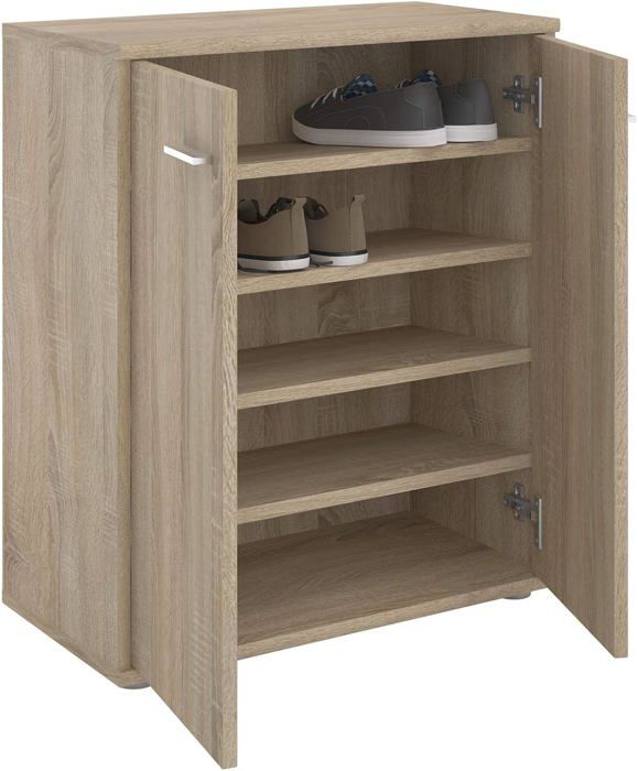 Meuble à Chaussures, Meuble de Rangement avec 2 Portes avec 4 tablettes intérieures, étagères