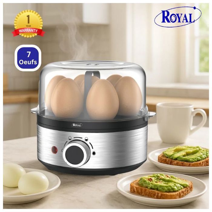 Cuiseur à œufs - ROYAL - EB6405 - 1 à 7 œufs - Design élégant - 400 Watt