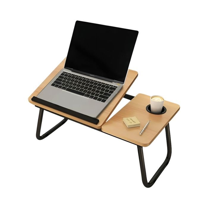 Table de Lit Portable, avec Porte Gobelet – Couleur aléatoire