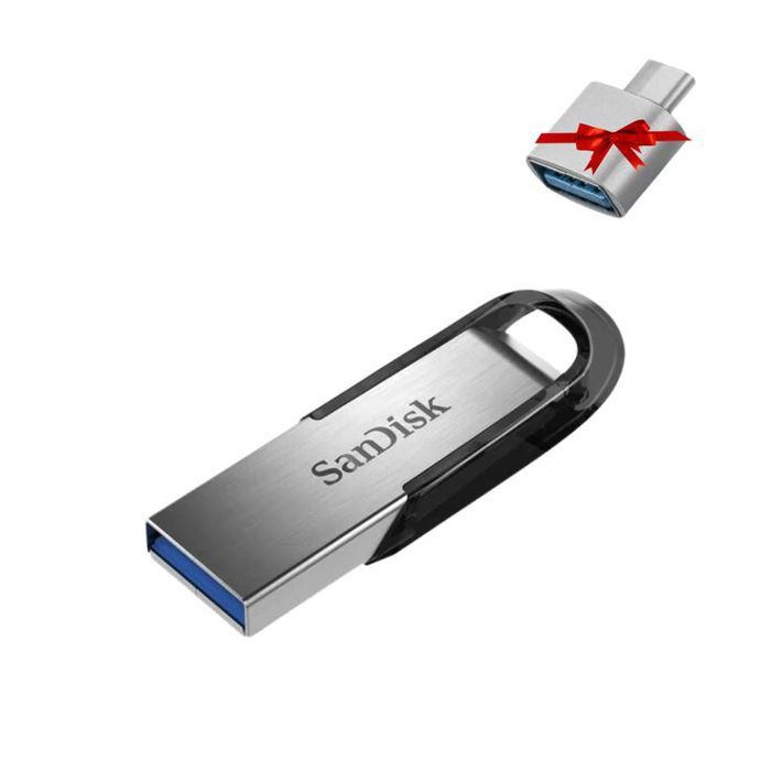 Clé USB SanDisk - 16GB + Adaptateur USB Vers USB-C Gratuit