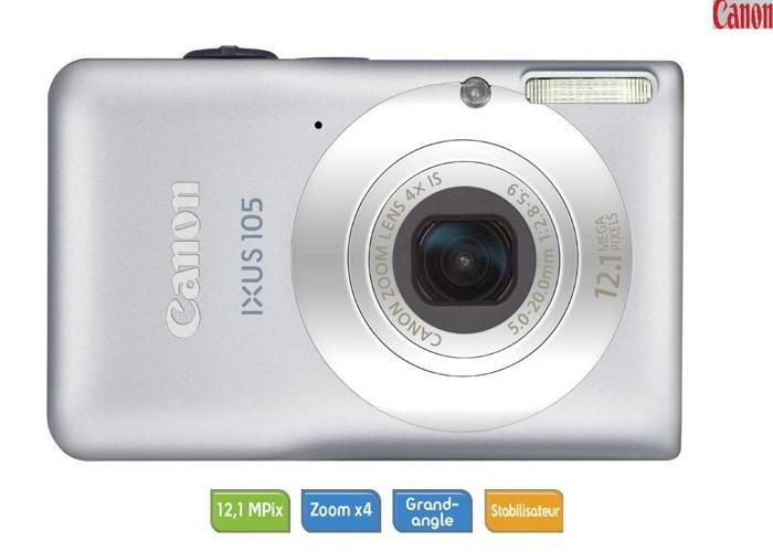 Canon Appareil Photo Numerique ixus 105 is powershot-12.1MP Zoom 4X LCD 2.7" grand angle