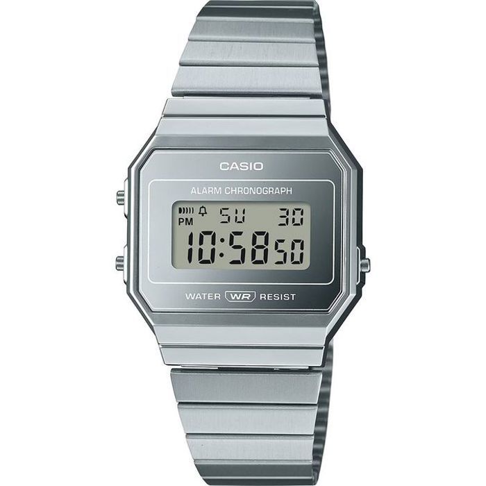 Casio Vintage Collection - Extra plate - Cadran miroir & bracelet métallique