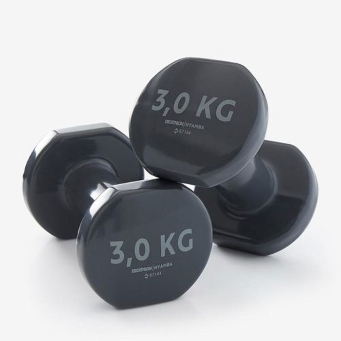 Haltères de musculation - Non spécifié - 3 kg - Gris - Multicolore - Mixte