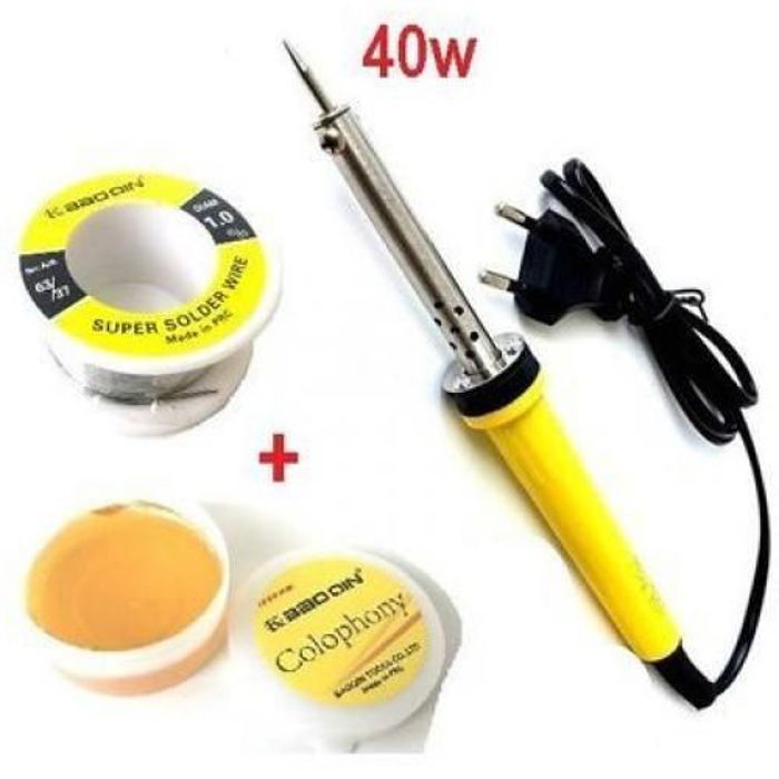 Kit de soudure – Fer à souder électrique industriel 40W avec colophane et fil à souder 