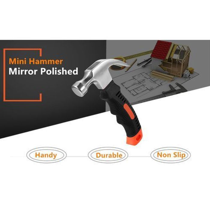 Petit marteau à griffes Mini marteaux et clous trapus, tête polie brillante outils