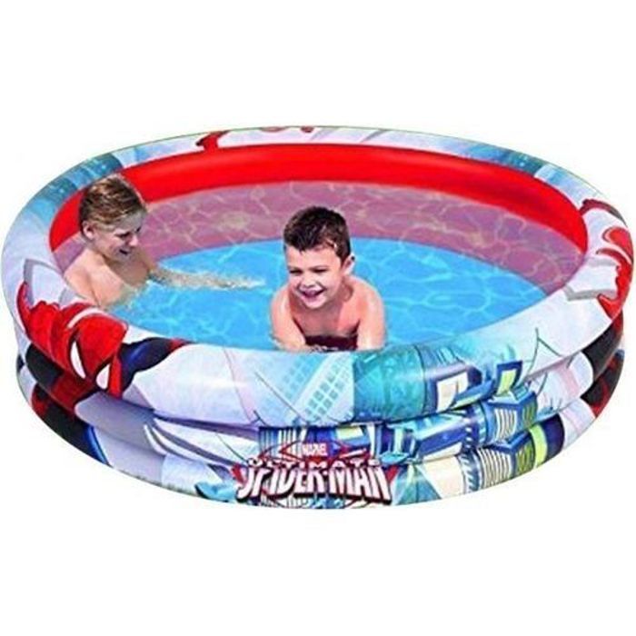 Piscine Gonflable - Bestway - SPIDERMAN - 3 Anneaux - Couleurs Vives - Autoportante