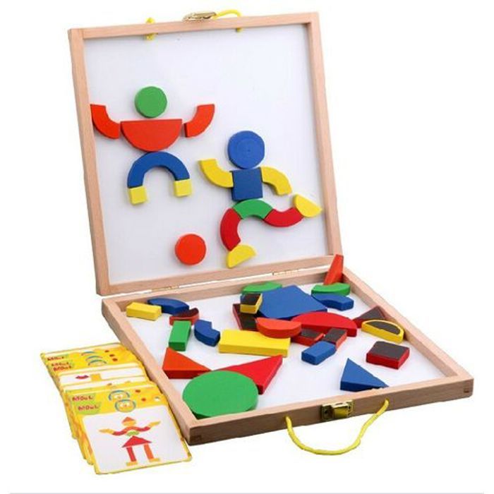 jouets puzzle de blocs de construction magnétiques.