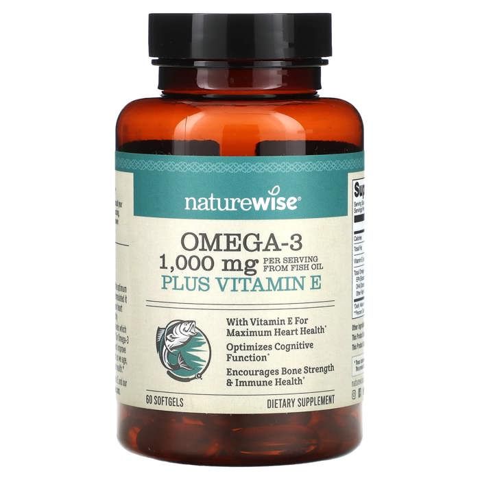 Oméga 3 et vitamine E, 60 capsules à enveloppe molle
