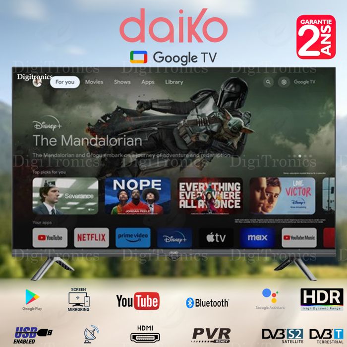 Daiko 50" FHD Smart Google TV™ Bluetooth™ Dolby Audio™ HLG™ HDR™ GLED50HU95DK