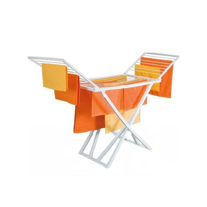 Étendoir à linge en plastique, stable et pliable, Sèche linge à ailes repliable - Couleur aléatoire