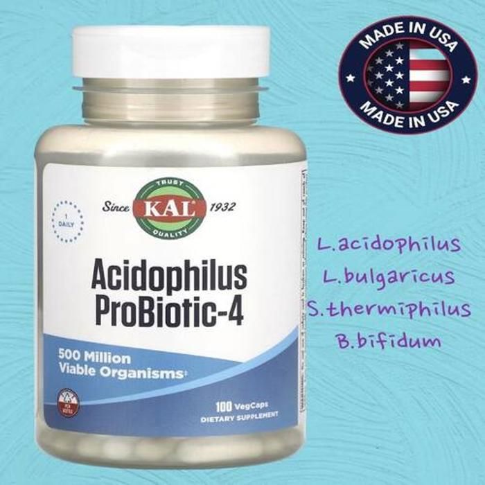 Probiotic Acidophilus -4 , 100 capsules végétariennes