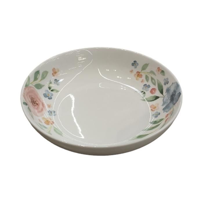 ASSIETTE CREUSE EN PORCELAINEELAINE DECOREE M 22*5CM