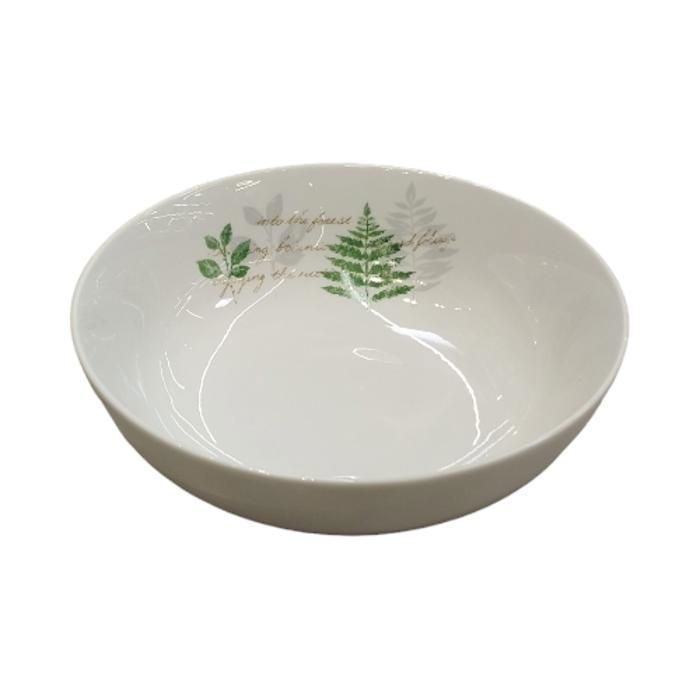 ASSIETTE CREUSE EN PORCELAINE DECOREE (S) 18,5*5,5CM