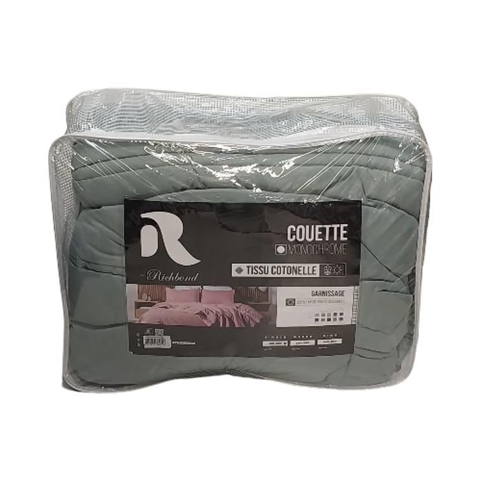 COUETTE R MONOCHROME 160X220 VERT EAU 300 G