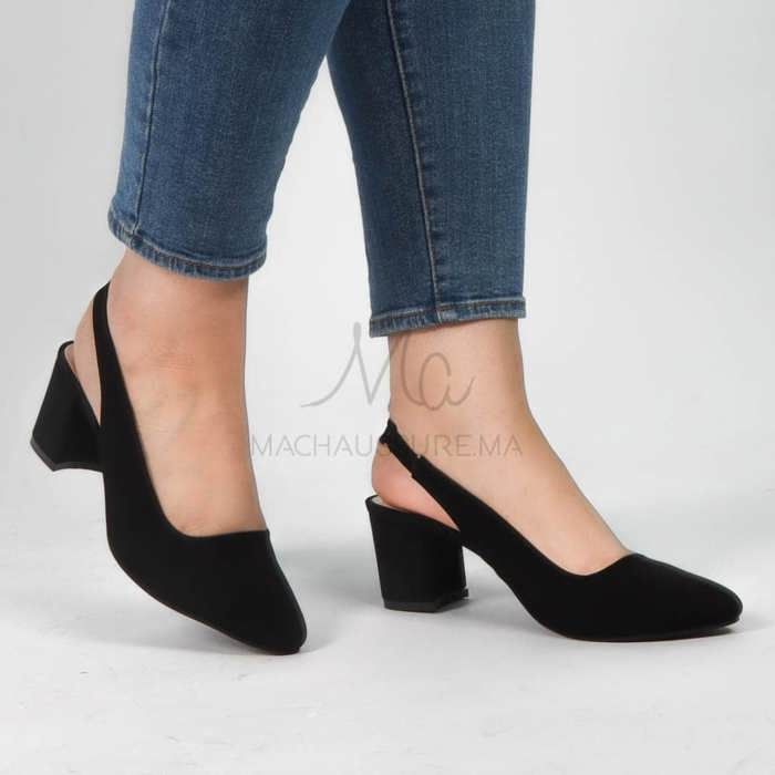Neferti – Escarpins demi talon en Noir