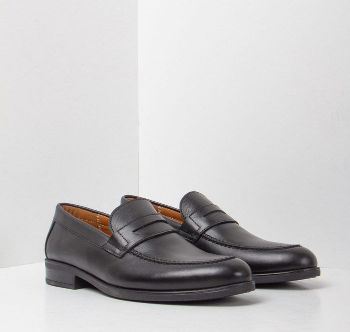 Chaussures homme - Ballsy - Cuir - Noir - Semelle gomme légère - Fermeture élastique