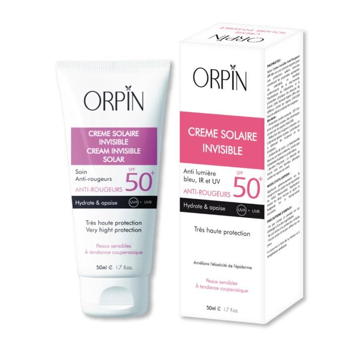 Orpin Ecran Solaire Invisible Anti-Rougeurs Spf50+ 50Ml