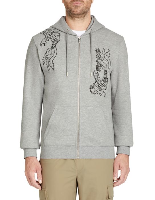 Sweat à capuche en coton mélangé
