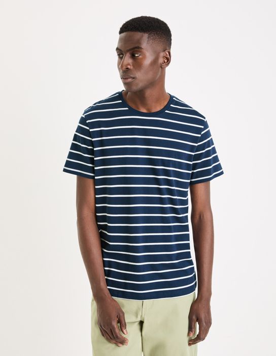 T-shirt straight à col rond 100% coton