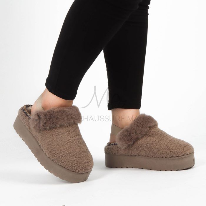 Pantoufles - Machaussure - Kaki - Confort - Élégance - Design tendance - Marjane Mall - Image 1