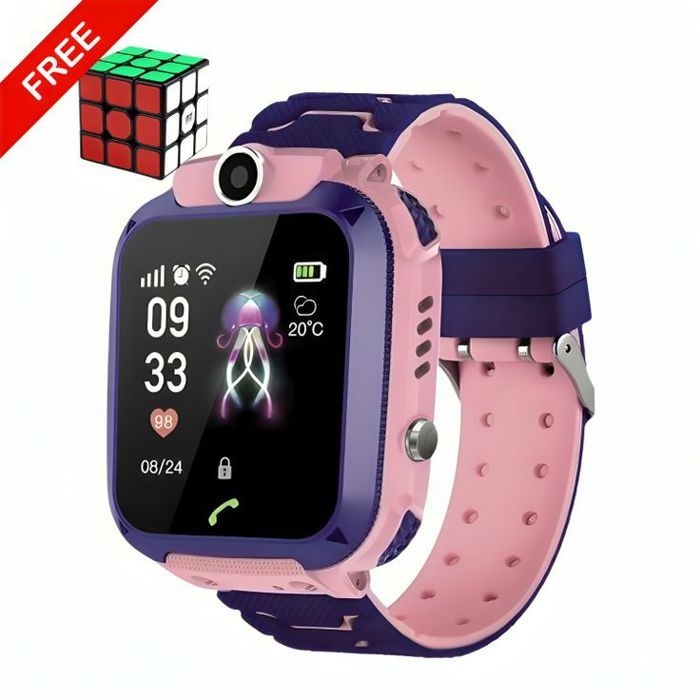 Montre Intelligente pour Enfant ROSE -Smart watch + Puzzle de vitesse 3x3 GRATUIT