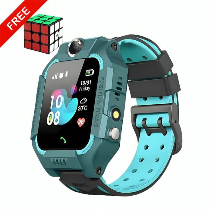 Montre Intelligente pour Enfant VERT -Smart watch + Puzzle de vitesse 3x3 GRATUIT